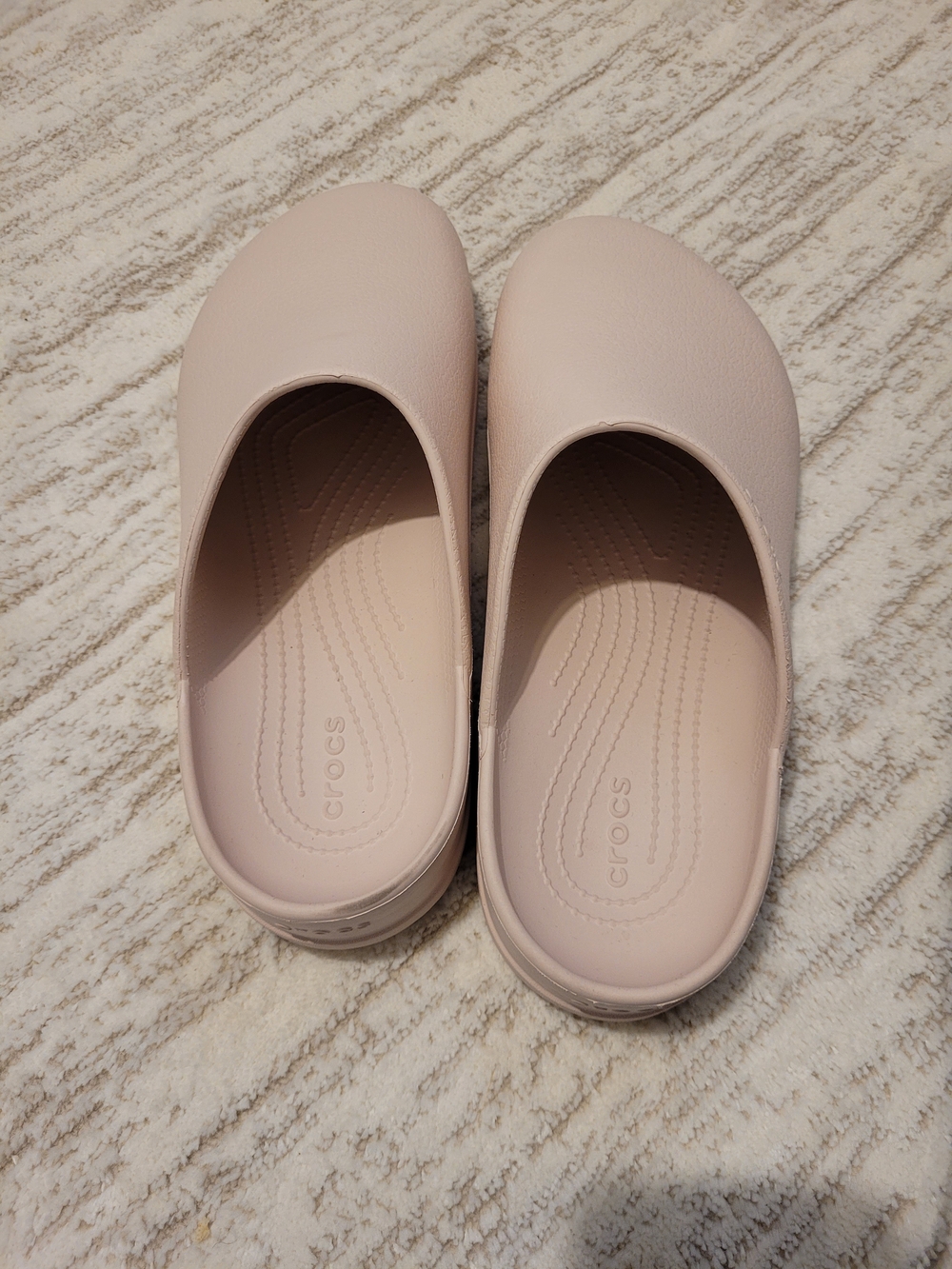 CROCS Women's Slip-On Clog Mules in Light Blush